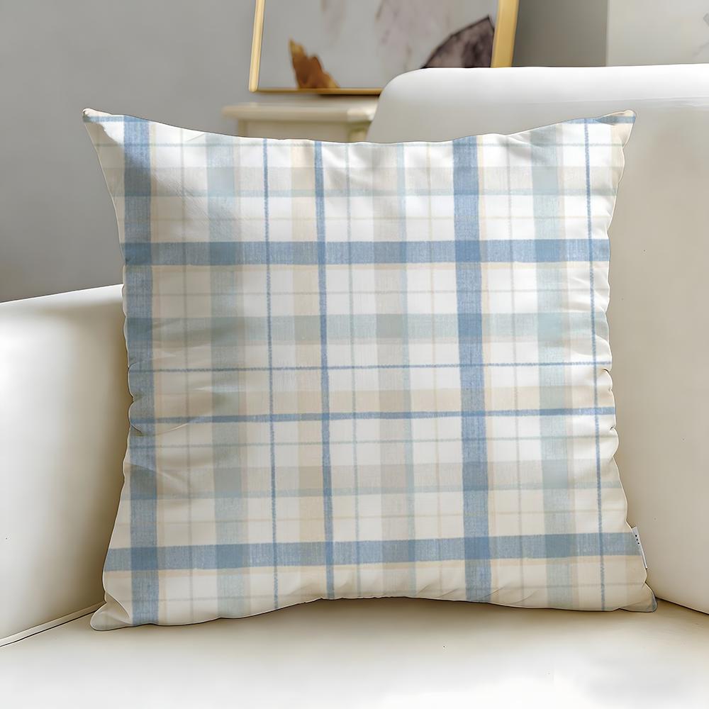 Solid Color Patchwork Floral Cushion Cover Soft EasyWash Pillow Case Versatile for Couch Bed Travel and Office