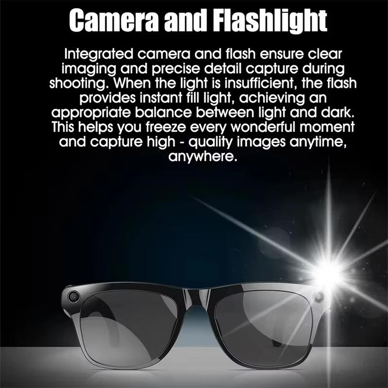 Intelligente 8K KI-Brille mit 100W Kamera Chat Gpt Touch Outdoor Sport Sonnenbrille Bluetooth Anrufe Musikplayer Bildstabilisierung für Männer Frauen Geschenk