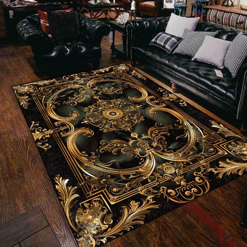 Luxury Retro Plush Soft Carpet for Living Room Decoration Study Large Area Rugs Non-slip Bedroom Sofa Tea Table Side Floor Mats