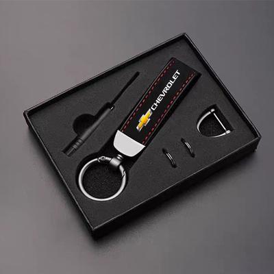 Car Key Chain Black Leather Keyring Pendant For Captiva Cruze Tracker Epica Malibu Kalos Nubira Matiz Camaro Onix Volt