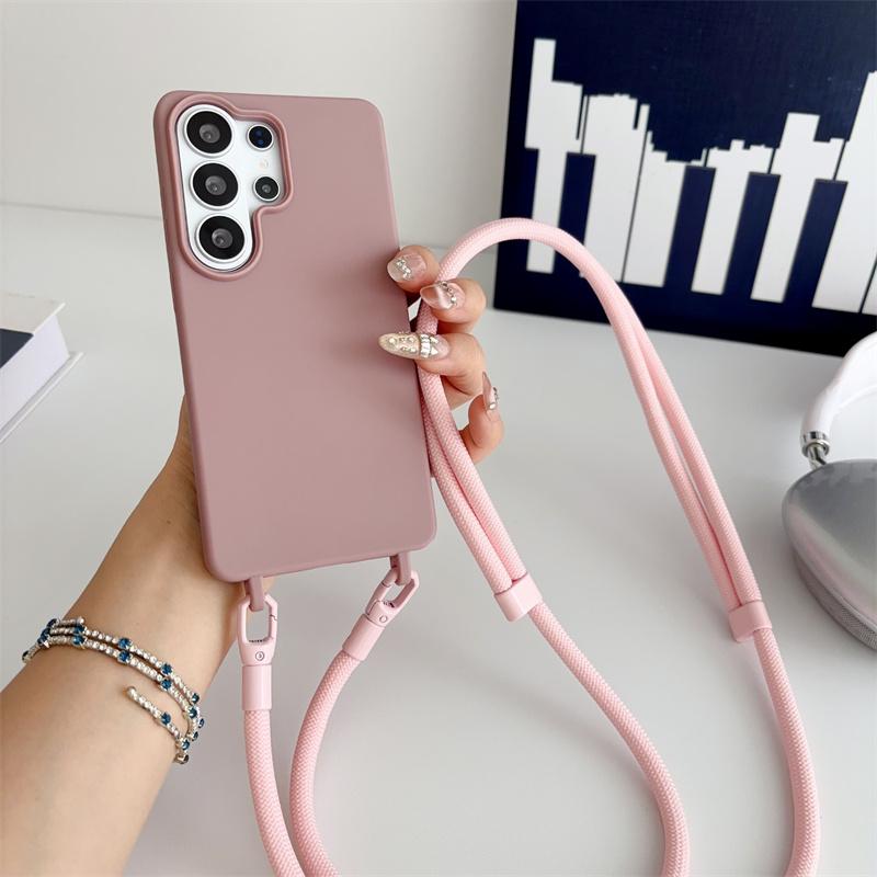 Lanyard Phone Case For Samsung Galaxy S26 S25 Edge S24 S23 S22 S21 FE Ultra Plus A12 A13 A22 A32 A52 A72 A33 A53 A73 Soft Cover