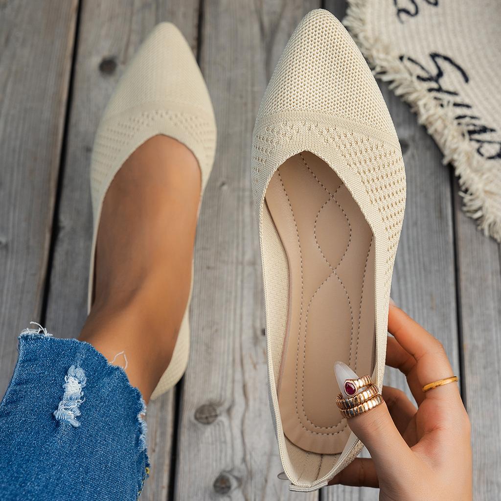 New Style Wide-fit Pointed-toe Low-cut Breathable Casual Women's Shoes Devotion
