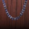 Natural stone necklace, Crystal agate, rainbow stone necklace, 5 * 8mm, abacus knotted necklace