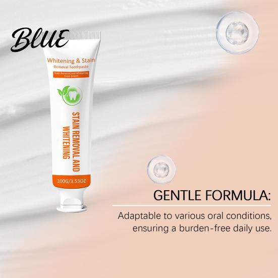 Whitening Toothpaste 100G Stain Removal Teeth Toothpaste Gentle Cleansing for Plaque Men Women Fresh Breath Oral Care Mints Flavor