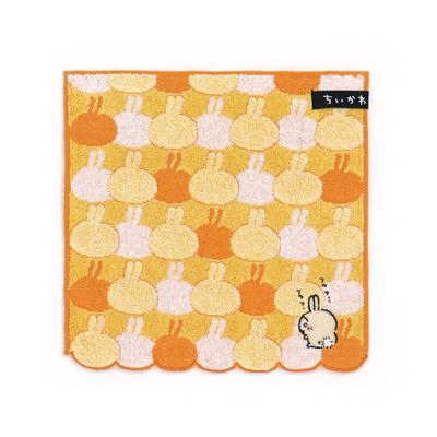 Chiikawa Face Towel Yellow Pile 25 X 25 Cm Handkerchief, Scala, Cute, 41-1060080, Approx.