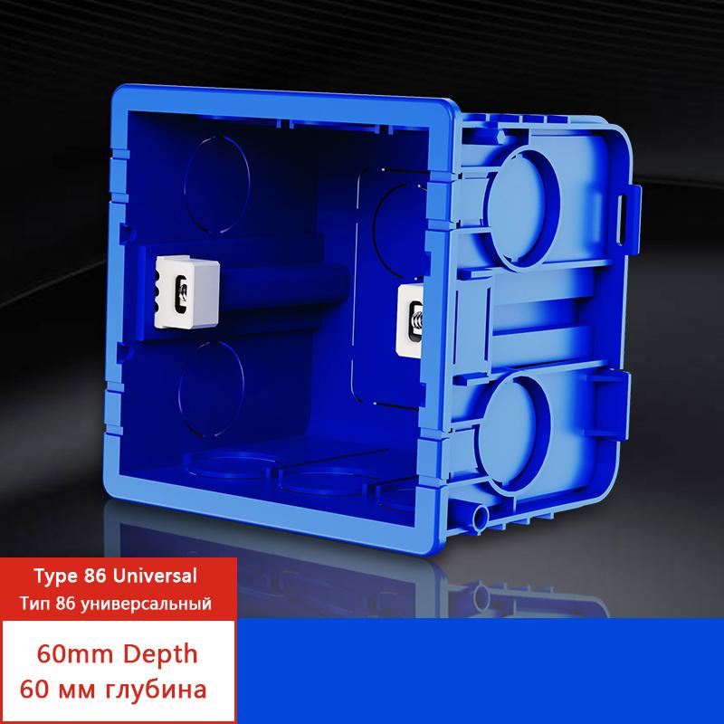 Cutie de joncțiune pătrată încastrată în gips-carton Depoguye Model 86, montată în interior, cu întrerupător de perete, potrivită pentru UE, Marea Britanie