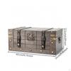 Antique Style Storage Trunk Wooden Organizer Vintage Box for Home