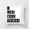 Office Sofa Car Cushion Cover Cartoon Black and White Simple Line Printing Luxury Home Decoration Pillow Cover