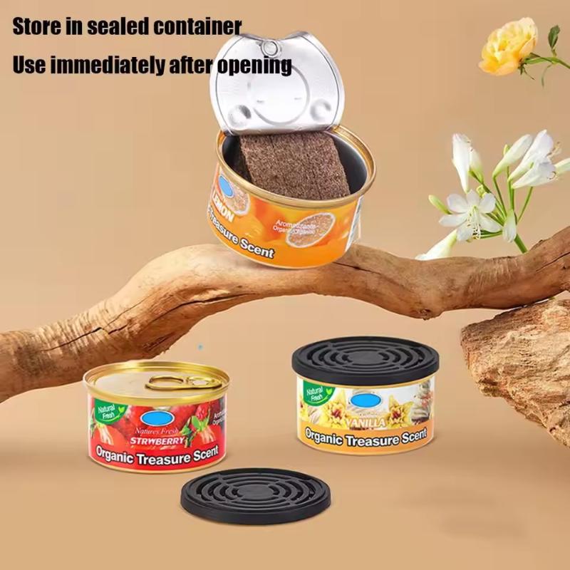 1Pc Car Aromatherapy Perfume Air Freshener Fragrant Wood Canned Essential Oil Long-Lasting Deodorant Fragrance Bedroom Ornaments