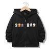 Zipper Hoodie Funny Casual Cat Paw Letter Hoodies Jackets Boys Girls Y2k Kawaii Zip Up Sweatshirt Spring Autumn Hoodies