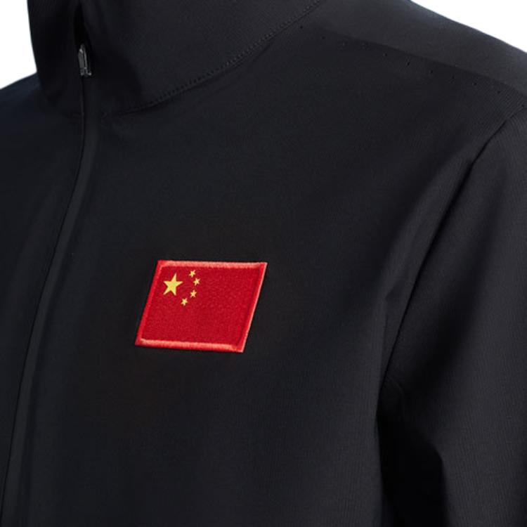 Anta Sharp Series FW22 Solid Color Logo Zip Long Sleeve Jacket Men Jacket Black 152130609-2