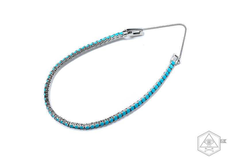 Bebello [Bs-393] Turquoise Tennis Bracelet