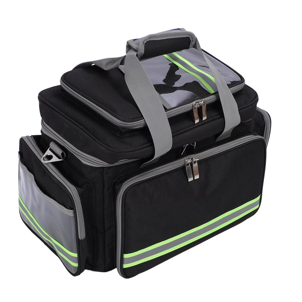 Emergency Tool Bag Rainproof Oxford Fabric Versatile Storage Bag with Multiple Pockets and Zippers