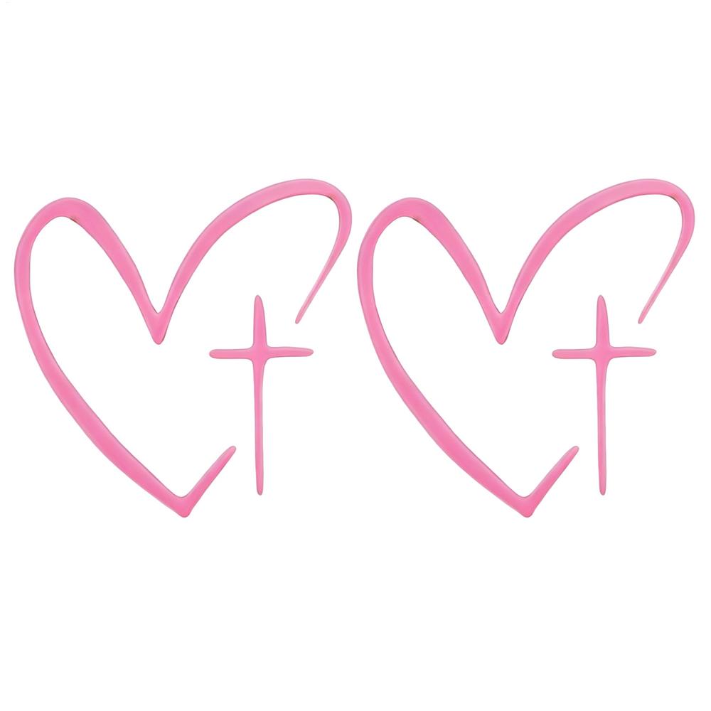 Stickers for Cars Heart Shape Long Lasting Cute Car Decals for Rear View Mirror for Vehicles Trailer RV Automotive Sedan Pickup