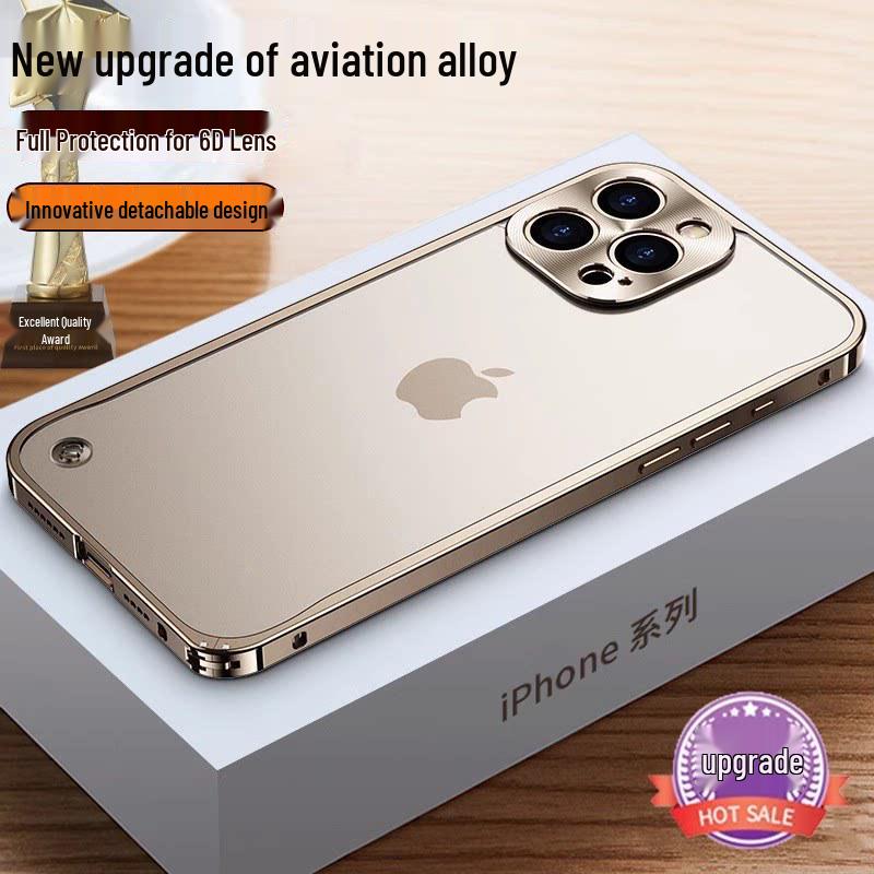 

Metal Frame iPhone 15 Pro Max Case with Aluminum Lens Ring & Heat Dissipation iPhone 14 Pro Max