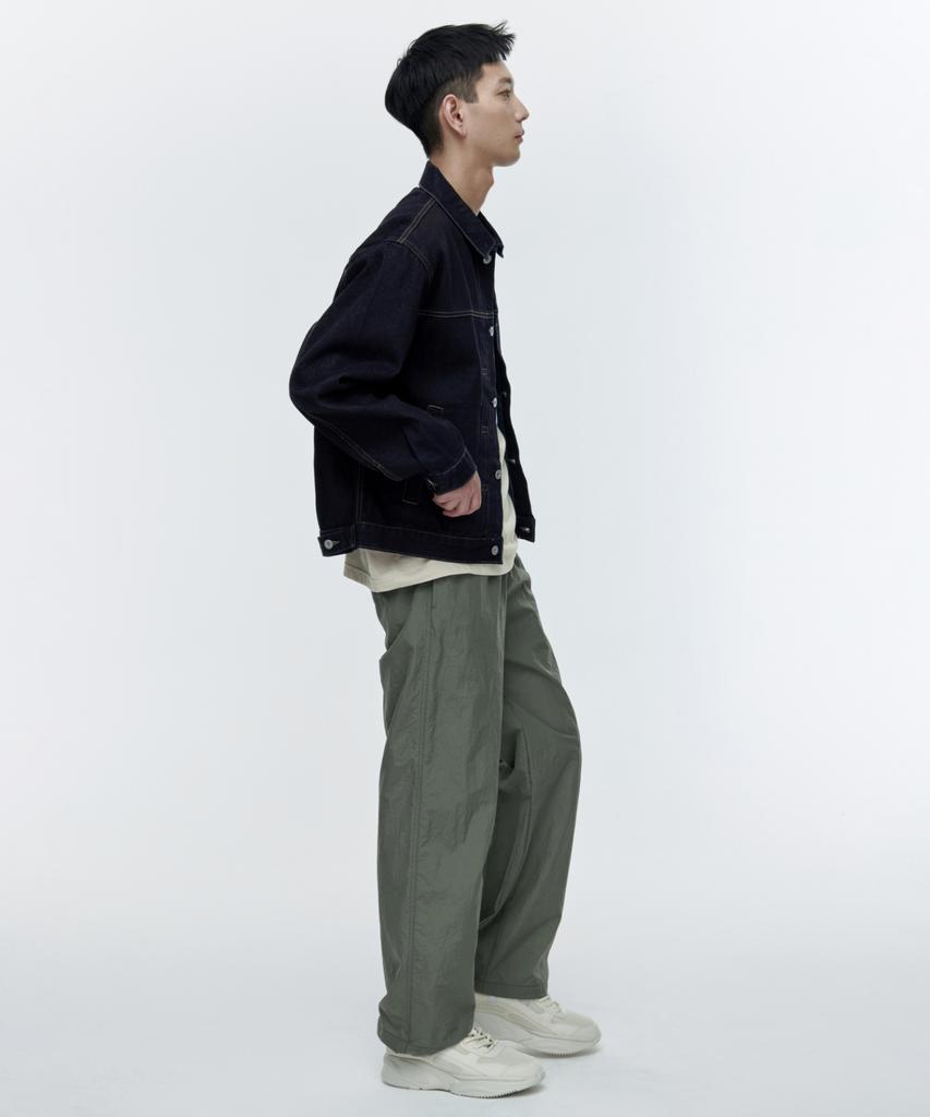 MUSINSA STANDARD Nylon Wide String Pants [Light Khaki]