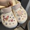 Vintage Rose Shoe Charms DIY Shoe Buckle Pearl Butterfly Detachable Decoraticoraon Buckle Shoe Accessories Girls Party Gift New