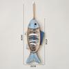 Mediterranean Retro Wooden Fish Skewers Hanging in The Ocean Fengxiang Villagers' Tavern Restaurant Wall Art Decorations