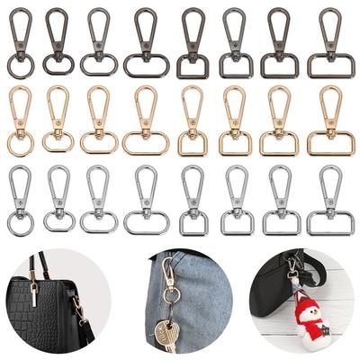 Porte-clés à faire soi-même, anneau fendu, fabrication de bijoux, crochet, sacs, boucles de sangle, fermoir à homard, collier, mousqueton