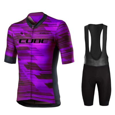 2026 Rvouei Cube Conjunto de Maillot de Ciclismo de Verano 19D Conjunto de Culottes para Bicicleta Ropa de Ciclismo MTB Camisetas de Bicicleta de Manga Corta para Hombre Ropa