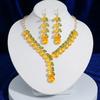 European & American Fashion Trend Zircon Earrings Necklace Set with Wheat Ear Tassel - Fresh, Stylish Jewelry Clavicle Chain.