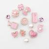 1 Set Shoe Charms Set Creative DIY 3D Shoe Flower Diamond Butterfly Pearl Flower Detachable Chain buckle Girls Shoe Decoration