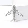 Stylish Rhinestone Aircraft Brooches for Women Enamel Transportation Pins Event Funny Luxury Gifts New Year Friends Decoration