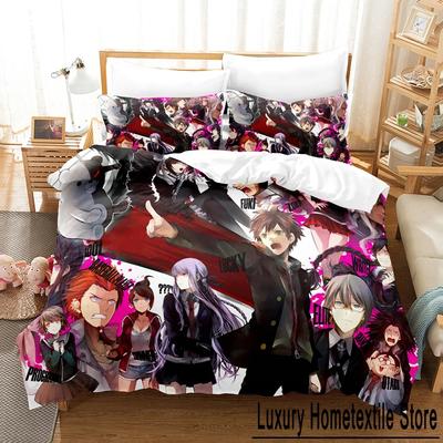 Moda 3D Zestawy pościeli Danganronpa Zestaw poszwy na kołdrę z poszewką na poduszkę Twin Full Queen King Bielizna pościelowa do łóżka z możliwością personalizacji