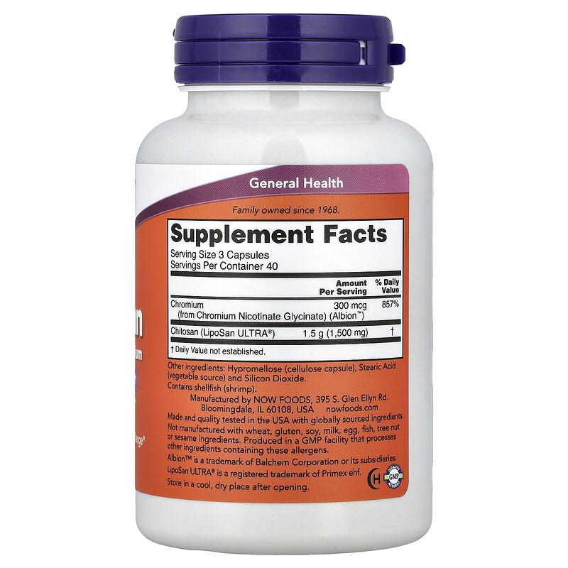 Chitosan Plus Chromium, 120 Capsules