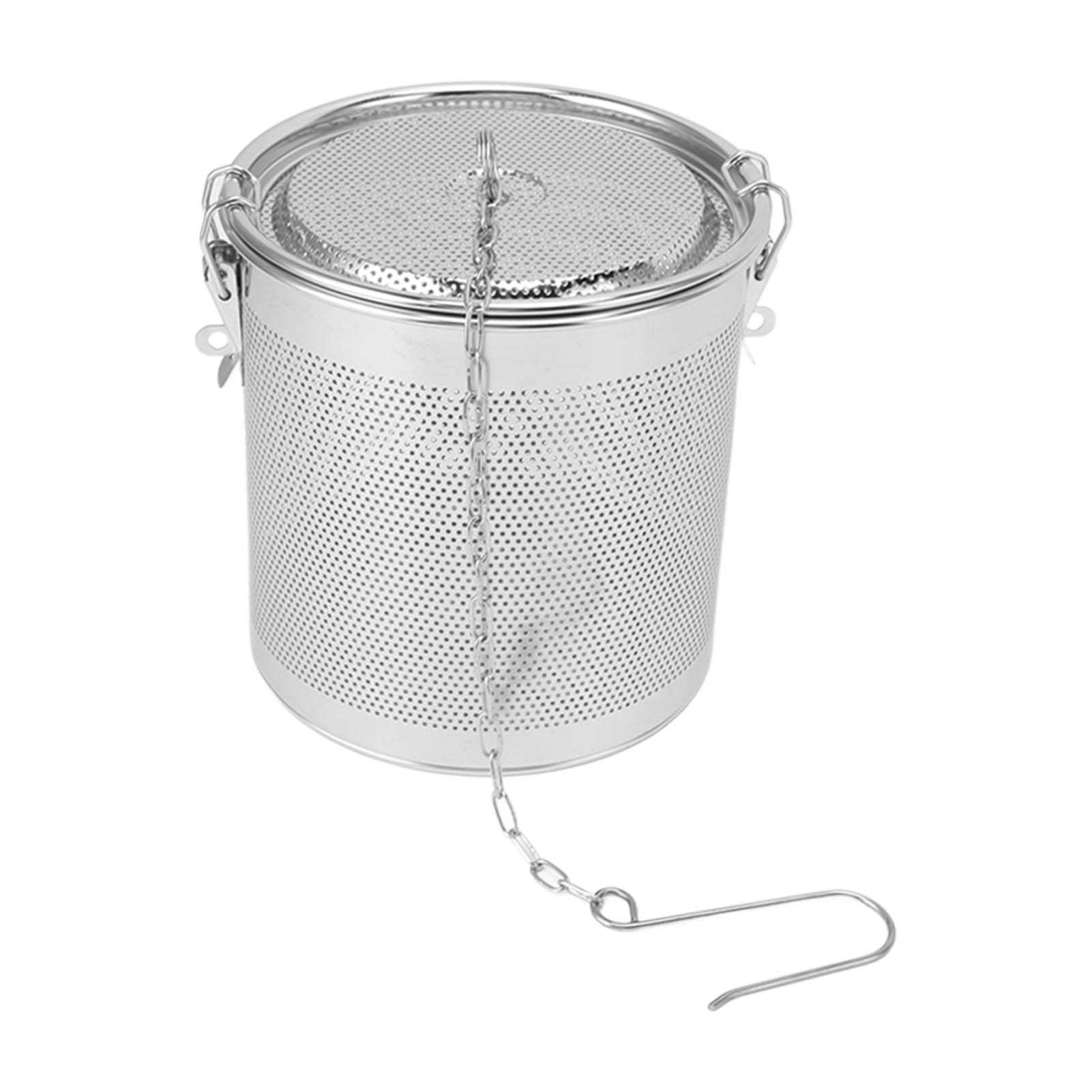 

Нержавеющая сталь Приправа Ситечко Микропористая фильтрация Утолщенная корзина для настаивания специй для дома и кухни 4.3L