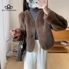 Fall and Winter Faux Fur Mink Hair Short Fur Coat Short Top Female New Faux Fur Hugh Quality Casual Style Coat