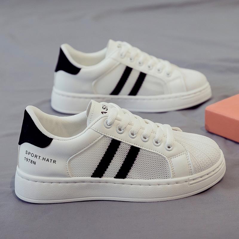 

Spring and summer little white shoes women s sports and leisure shell board shoes mesh breathable thin tide 35