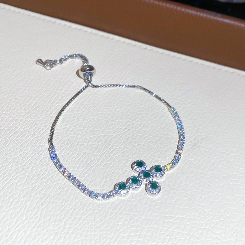 New full diamond cross bracelet ins style high-end sense light luxury temperament bracelet niche fashion versatile jewelry women