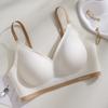 Naked Breathable Cup Underwear Women's Summer Thin Small Breasts Gather Without Marks, Cool Soft Support, Anti-sagging Bra Cover