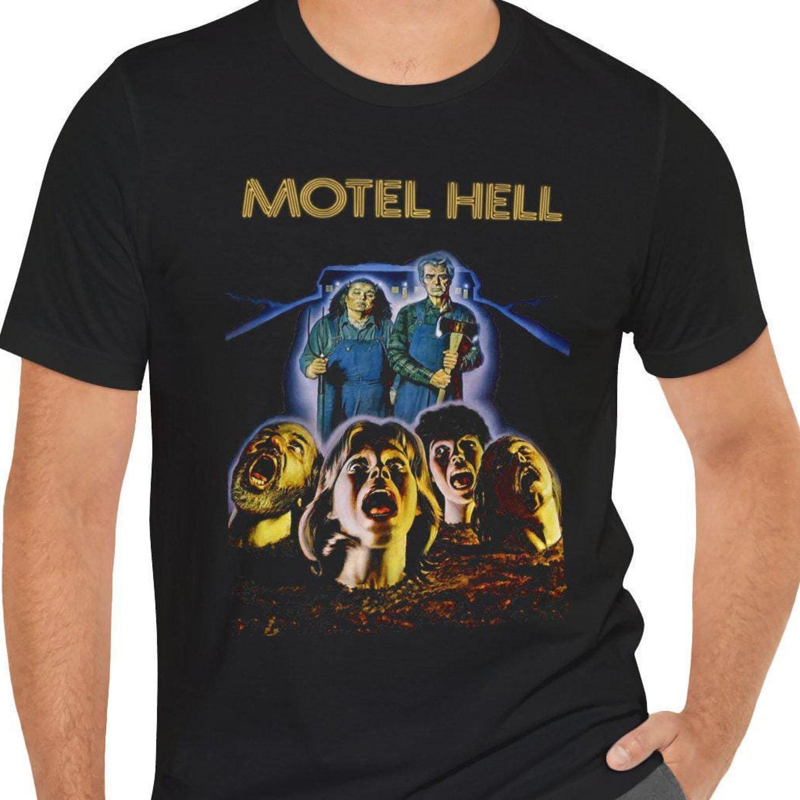 Motel Hell T-Shirt Black Short Sleeve Movie Tee M