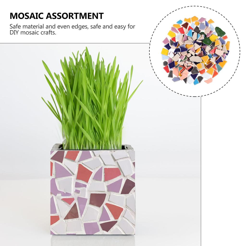 Ceramic Mosaic DIY Handmade Mixed 200g Tiles, Crafts, Handmade, Original, Beads, Colors,
