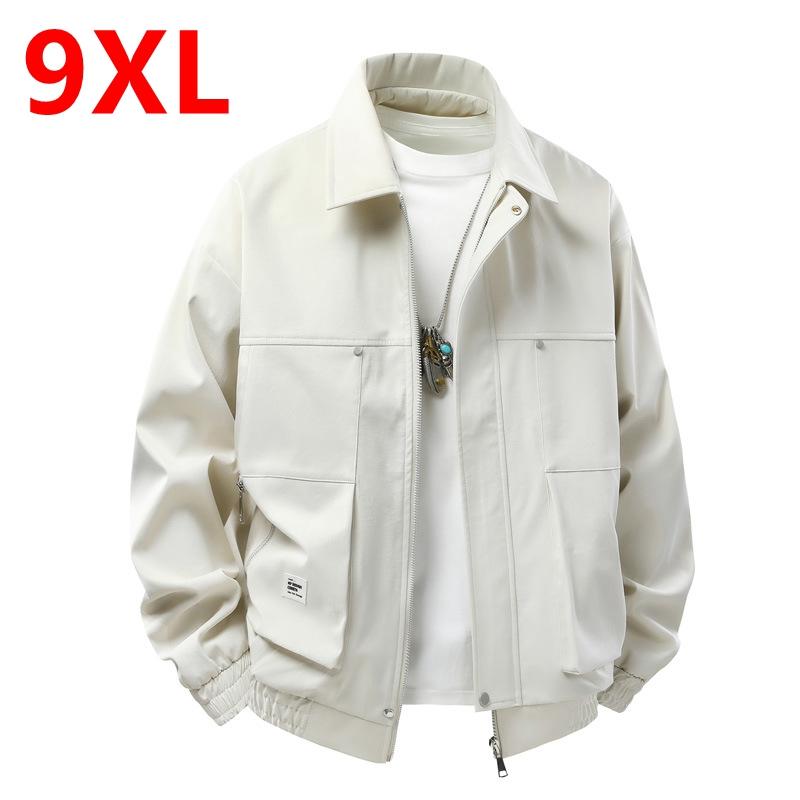 Herren Frühling Einfacher Kragen Übergröße Arbeitskleidung Neuer Trend Locker Lässig Einfarbige Vielseitige Jacke