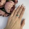 Silver Ring with Natural Emerald 1.036ct (2111542) 2.44 Gr. 925 Samples 18 Size