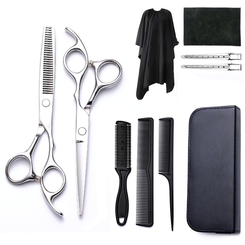 Hairdressing Scissors Set: Colored Straight-Tooth & Thinning Bangs Scissors for Professional Stylists