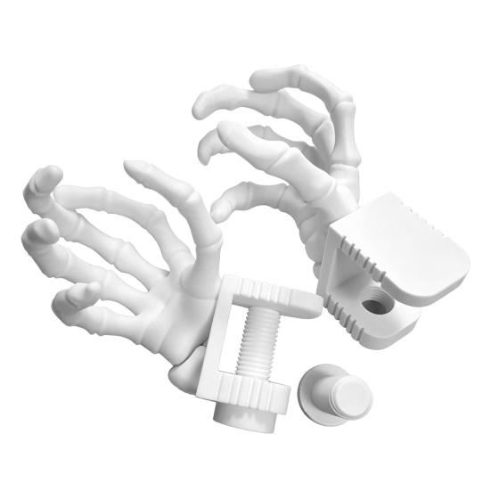 3D Printed Bone Hand Cup Holder, Skull Skeleton Hand Coaster for Desk, Halloween Gothic Drink Stand for Chair
