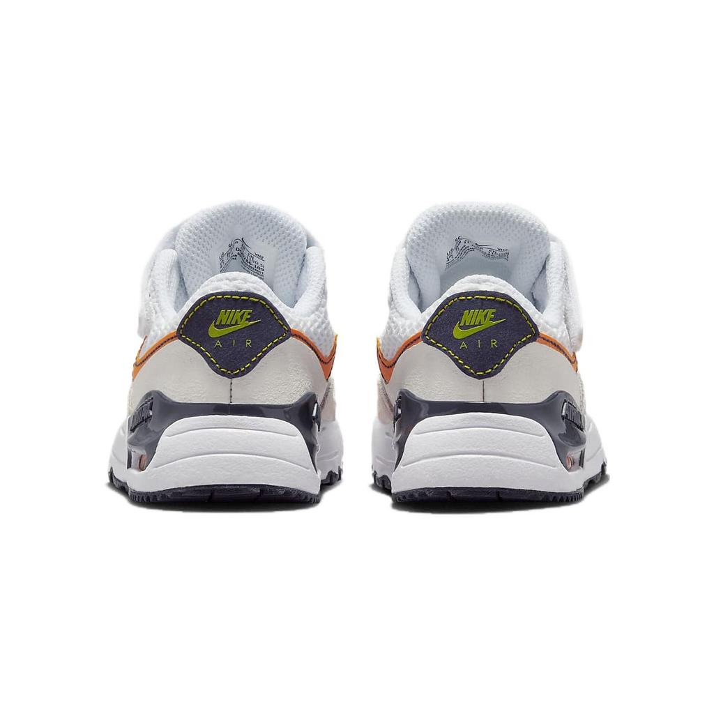 Nike Air Max Systm Durable Low-Top Walking Shoes Baby Shoes White Orange DQ0286-109