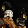 Halloween Crow Skulls Desktop Decor Resin Sculpture Gothic Decor Personalizeds Home Decorative Statue Party Car Accessories