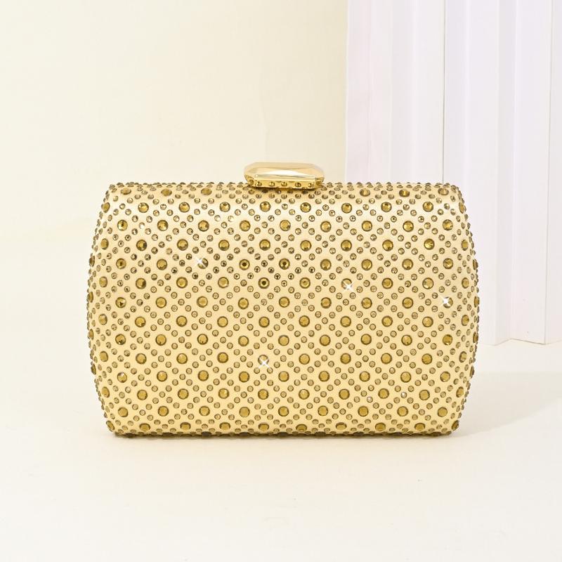 Full Diamond Shiny French Diamond Wallet Mobile Phone Bag Clutch Bag One Shoulder Oblique Dinner Bag