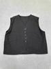 Johnature Spring Loose Vests Women Casual Workwear Sleeveless Top V-neck Cardigan Layered Cotton Coats