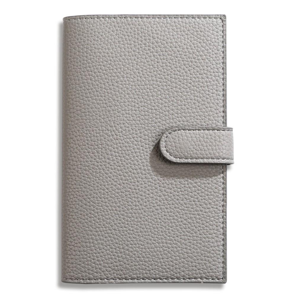 Litchi Leather Portable Notebook Exquisite Work Notepad Diary Subject Notebook  Student серый