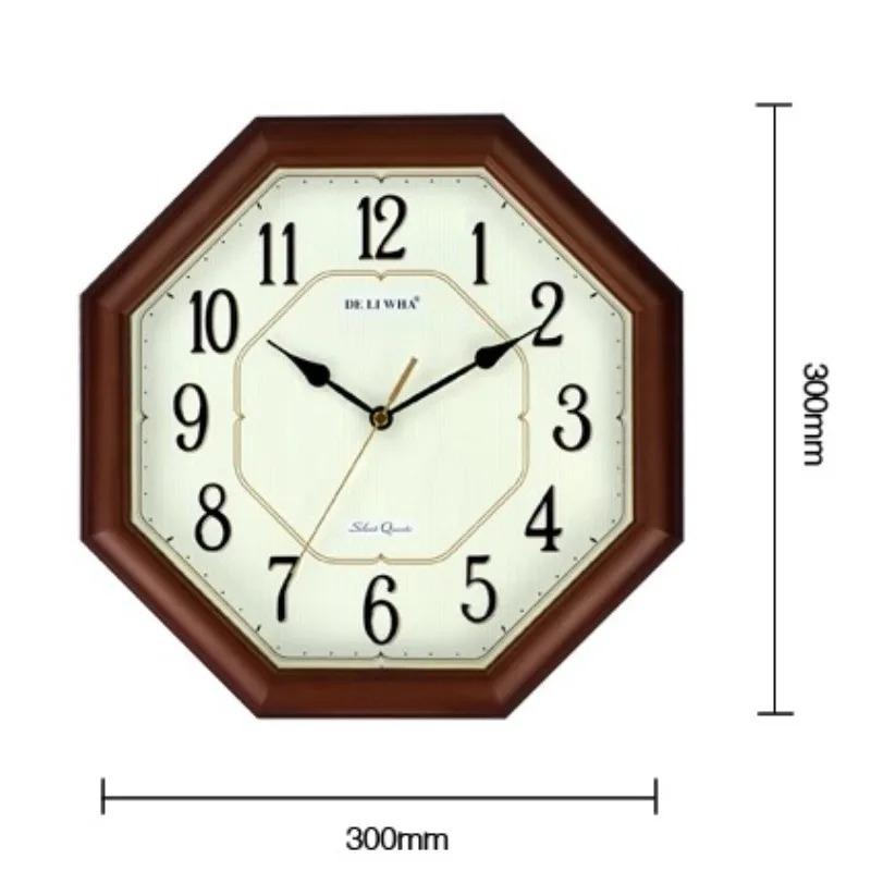 

Silent Wall Mounted Clock Vintage Octagonal Wall Clock Creative Minimalist Night Glowing Hanging Clocks Decorative Accessories