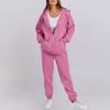 Korean Style Women's Hooded Fleece Sweatshirt - Autumn/Winter Casual Loose Top Coat Hoodie Set