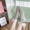 Spring and Summer Hollow, Lightweight and Breathable Socks for Women, Mid-calf Socks, Cute Lace Trim, Bow, Short Socks, Thin Style