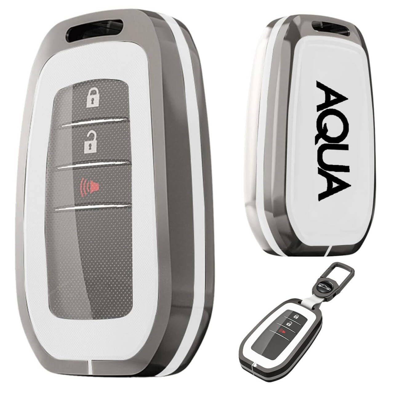 

InnoWave AQUA Key Case, TPU, Buildable 5 Layers, Key Case, Zinc Metal, Aqua AQUA AQUA белый