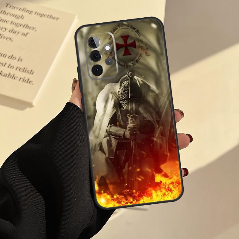 Knights Templar Case For Samsung Galaxy A54 A34 A14 A53 A13 A33 A73 A50 A12 A22 A32 A52 A72 A51 A71 Coque